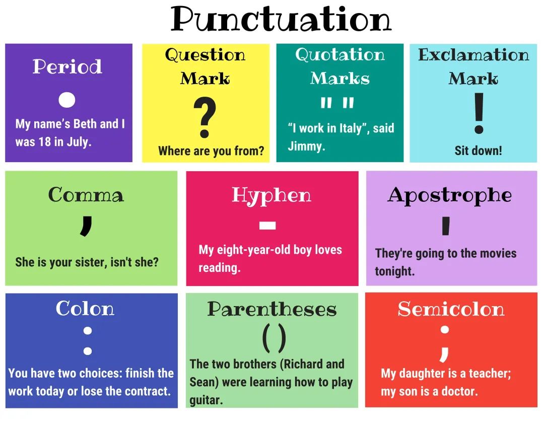标点符号在英语中的用法_符号标点英语作用口诀是什么_英语标点符号的作用口诀